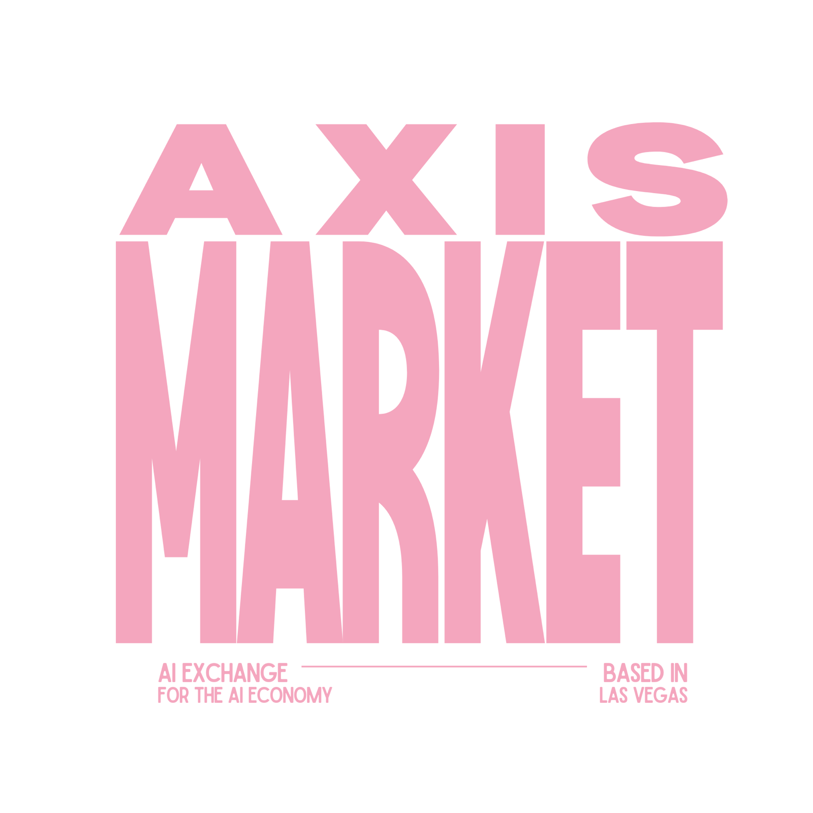 AXIS Market poster — pink typography